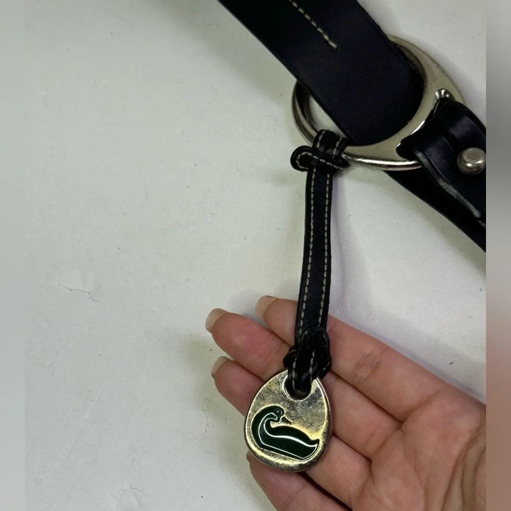 Dooney & Bourke Black Leather Replacement Strap Handle w Charm